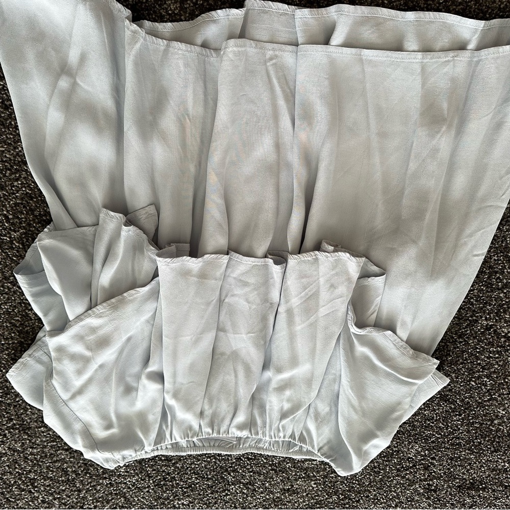Light Blue Ruffle Women's Top - Picture 14 of 16